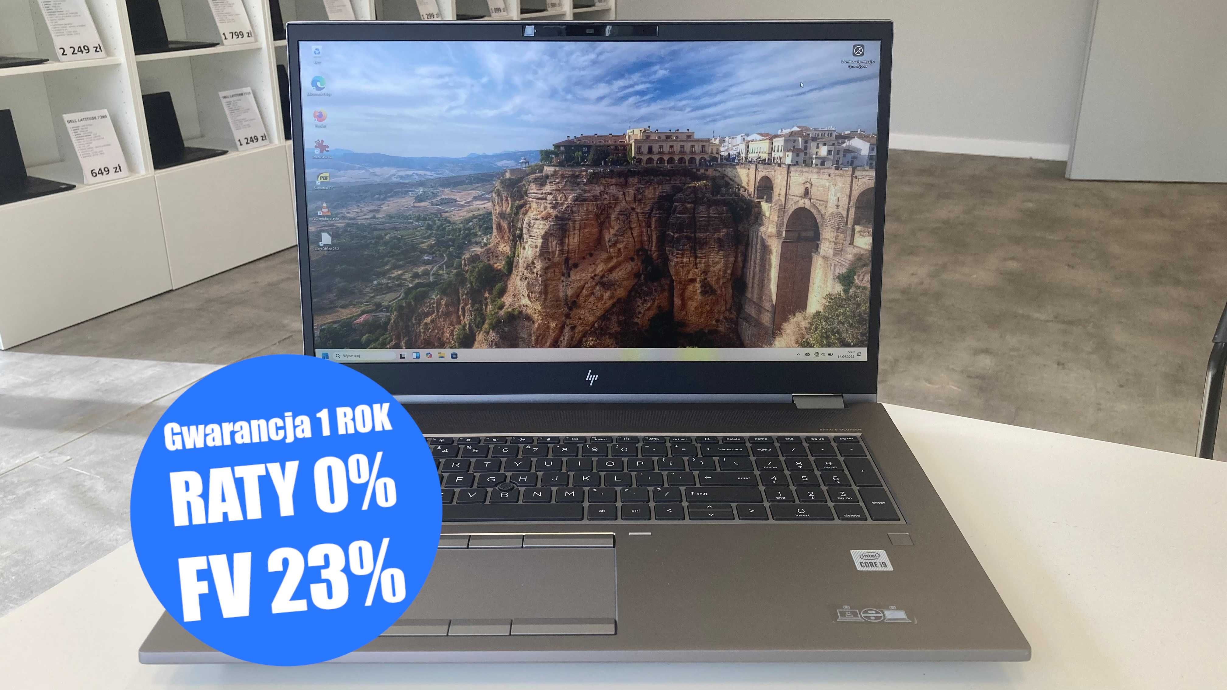 Laptop 17" HP ZBook Fury 17 G7 i9-10g 64GB 512SSD RTX 3000 W11 Klasa A