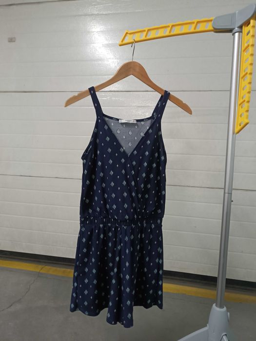 Macacão azul escuro curto XS Mango - COMO NOVO!