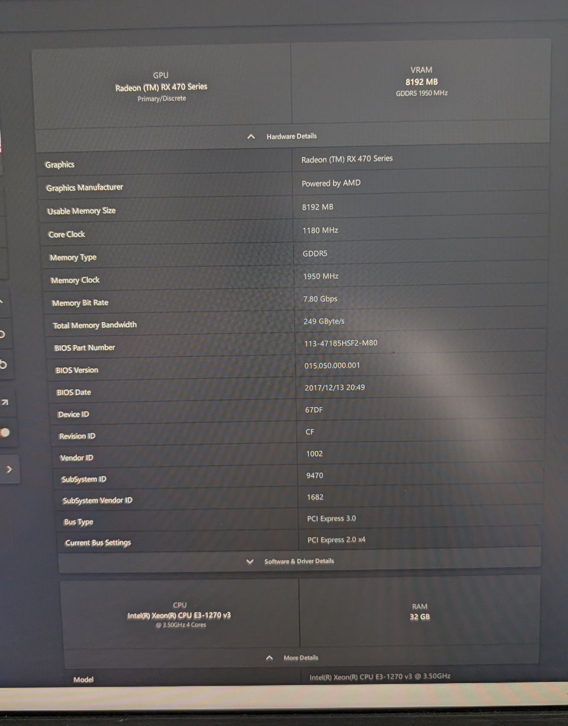 Komputer stacjonarny 32/256 Intel xeon e3-1270v3 jak i7 4770 rx470 8gb