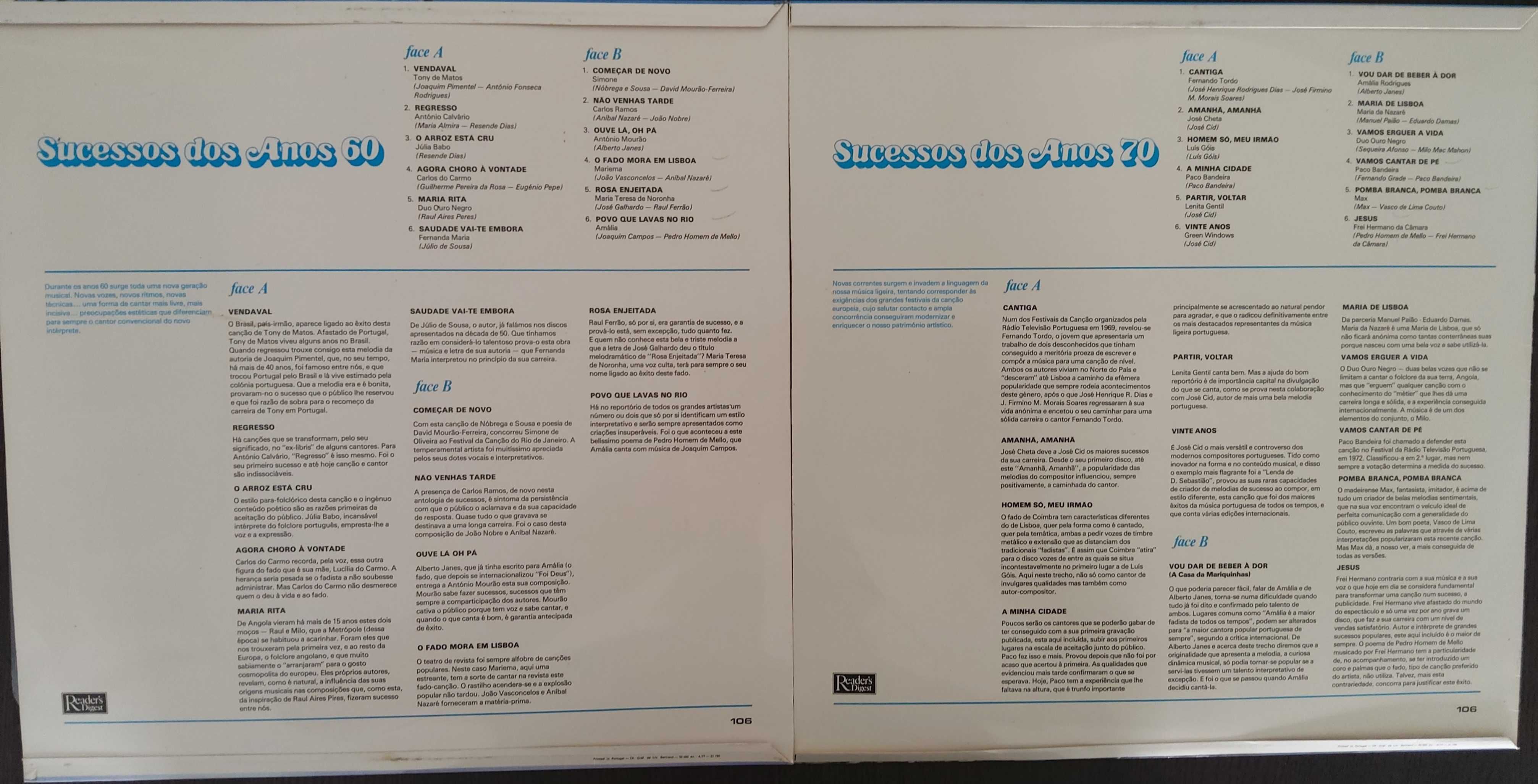 Vinil Caixa de 9Lp - Maiores Sucessos da Música Portuguesa - Reader's