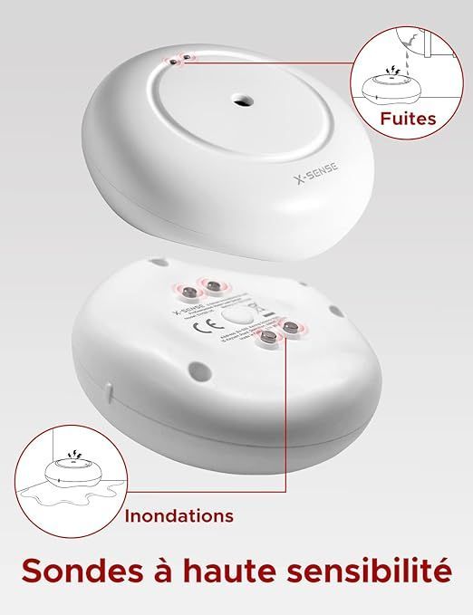 x-sense mini czujnik nieszczelności zalania z alarmem audio vv