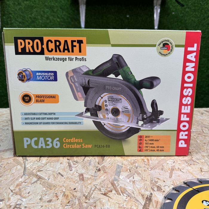 Акумуляторна циркулярна пила Procraft PCA36 185 мм