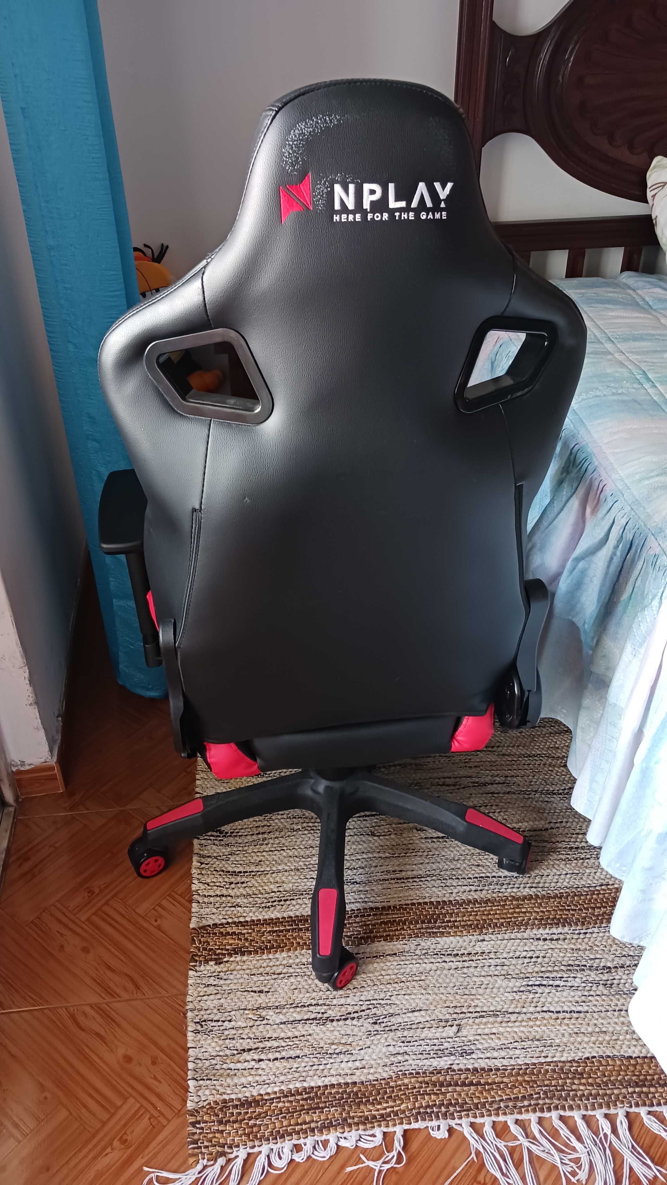 Cadeira Gaming NPLAY Rule 6.1 (Até 90 kg - Elevador Classe 4 - Preto)