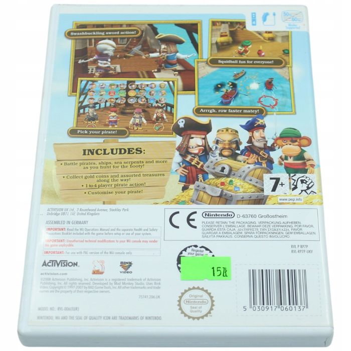 Pirates Hunt For Blackbeard's Booty Nintendo Wii