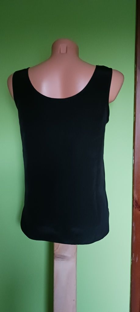 Czarny satynowy podkoszulek Dorothy Perkins rozm.38