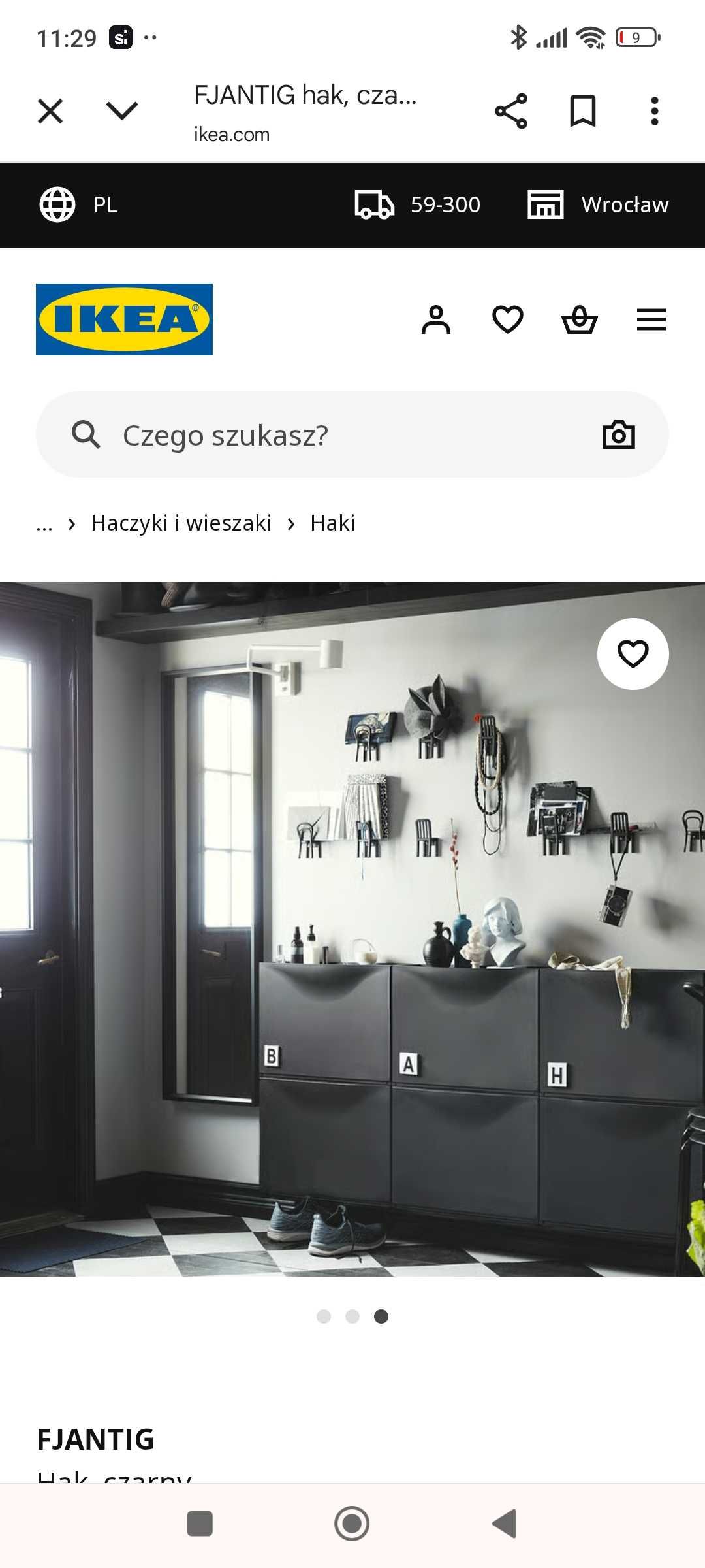 Wieszaki Ikea Fjantig 12 krzesełek