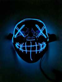 Maska LED Świecąca Ledowa  Halloween Impreza