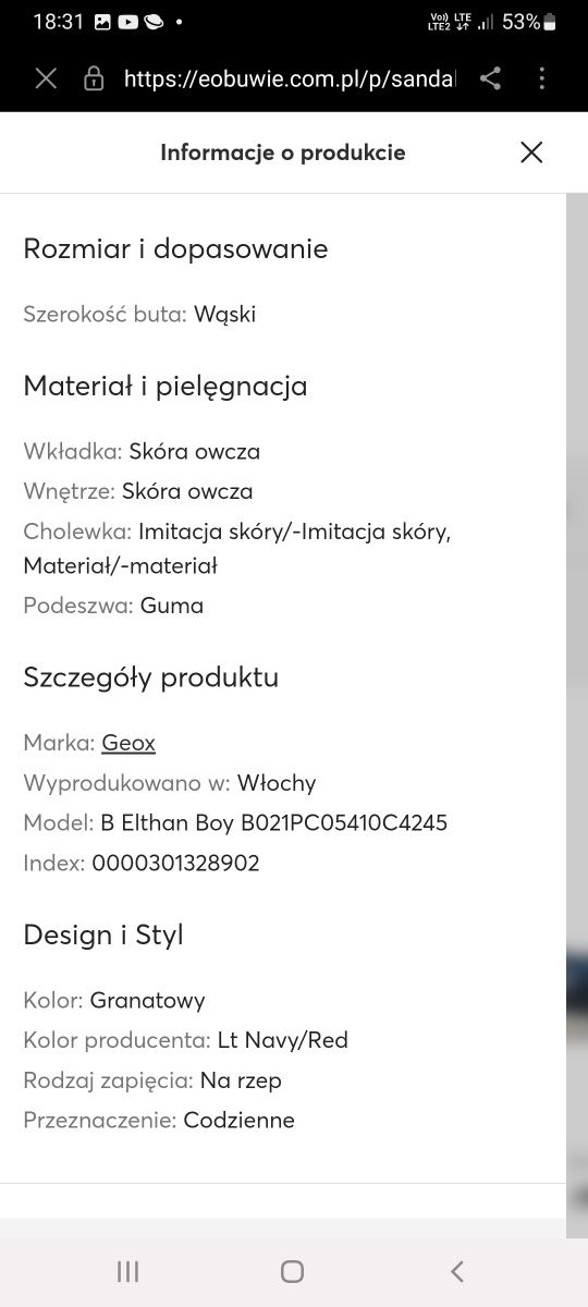 Sandałki sandały Geox 25 dla chłopca