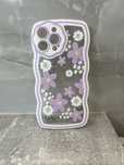 Case etui iPhone 13 pro max asymetryczny w kwiaty pastelowy