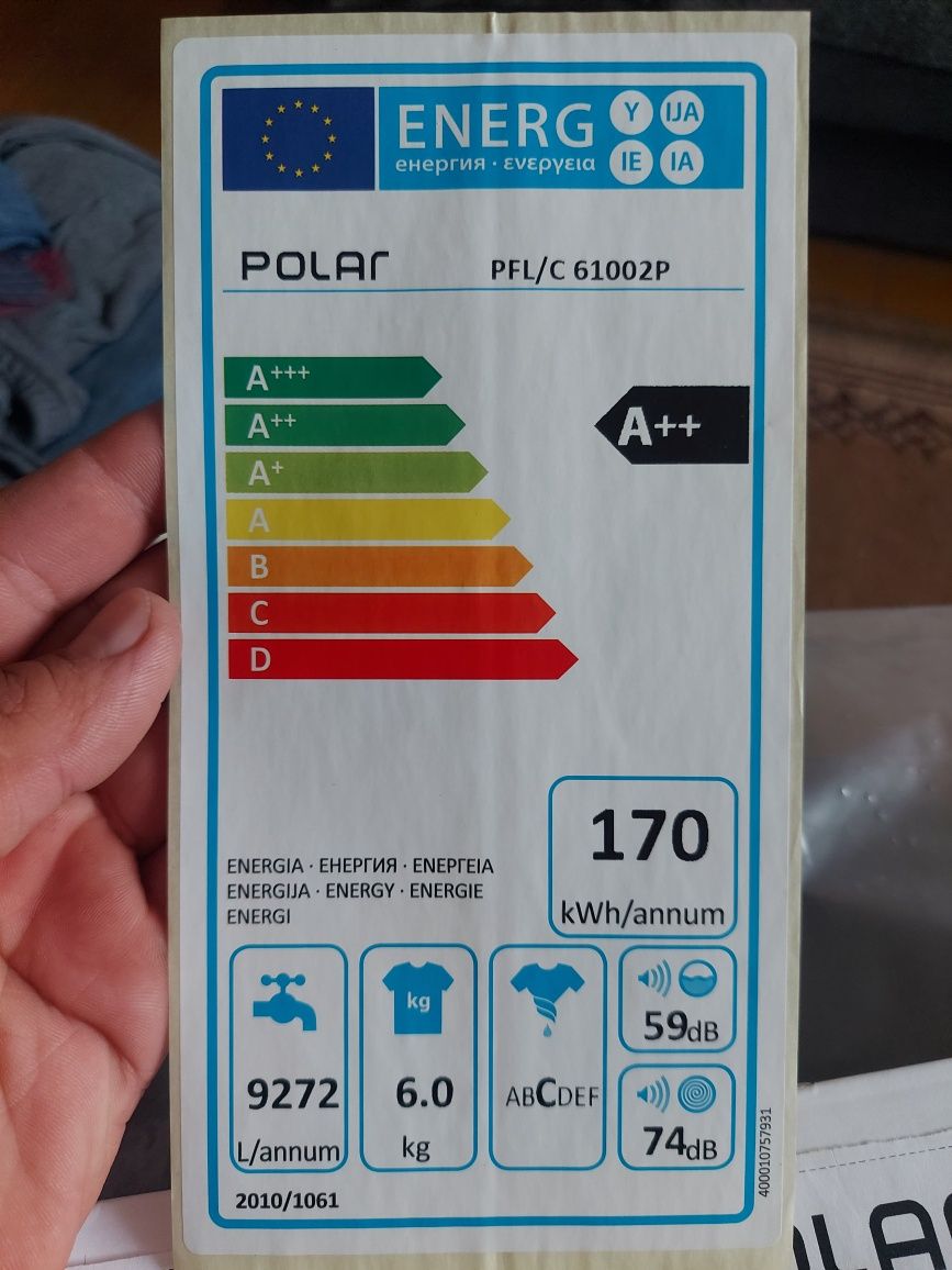 Pralka Polar PFL/C 61002P 6kg