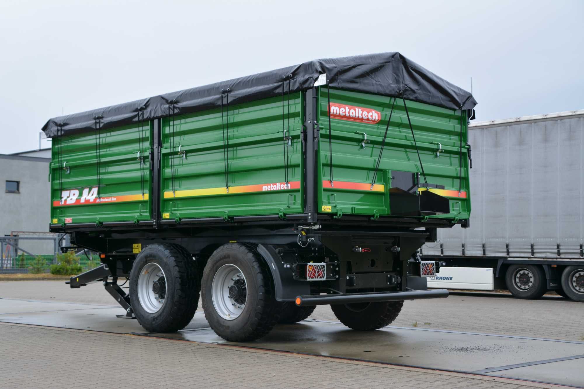 Przyczepa rolnicza tandem  METALTECH TB 14 12 10 ton | PLANDEKA GRATIS