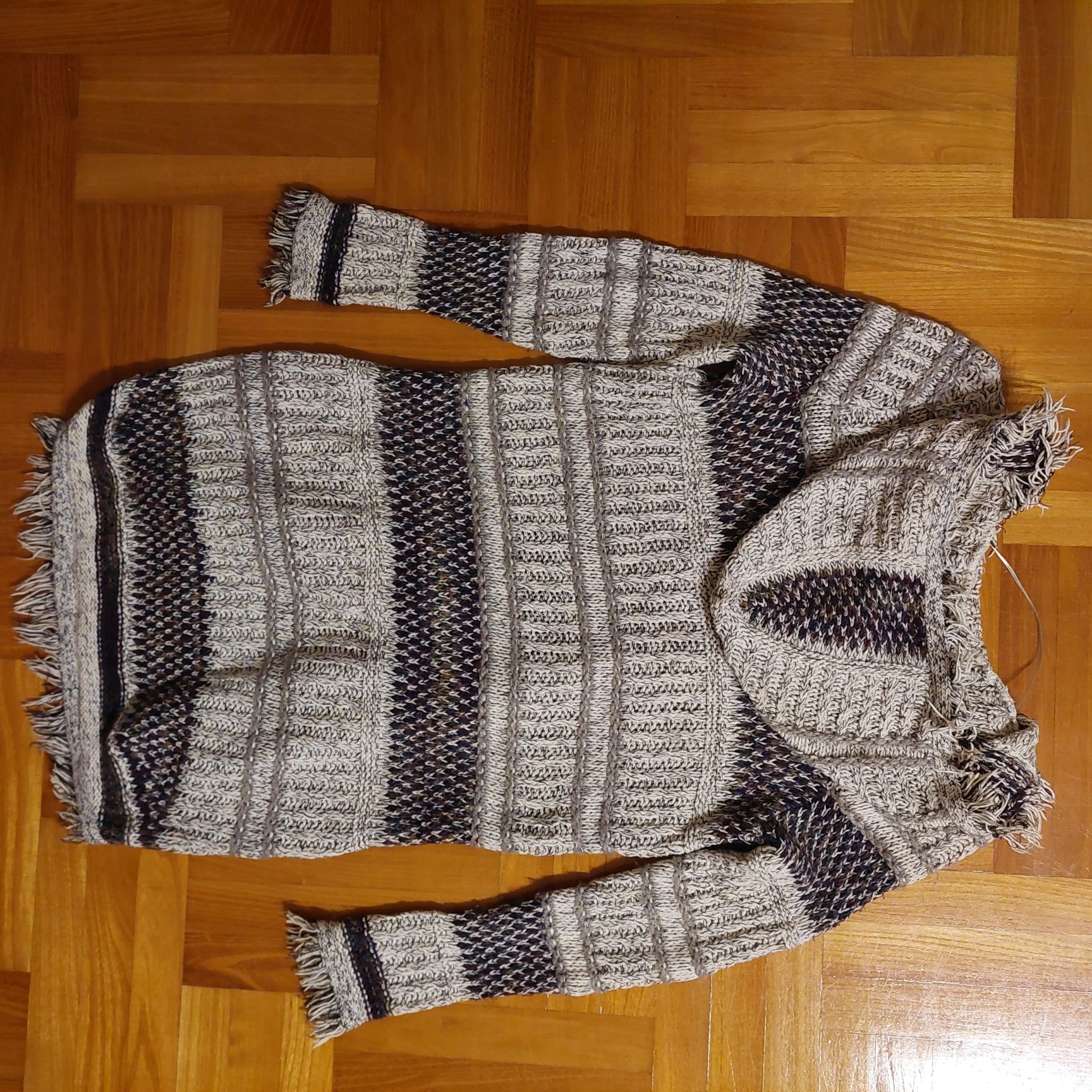 Długi kardigan z kapturem.  Zara. S/36.