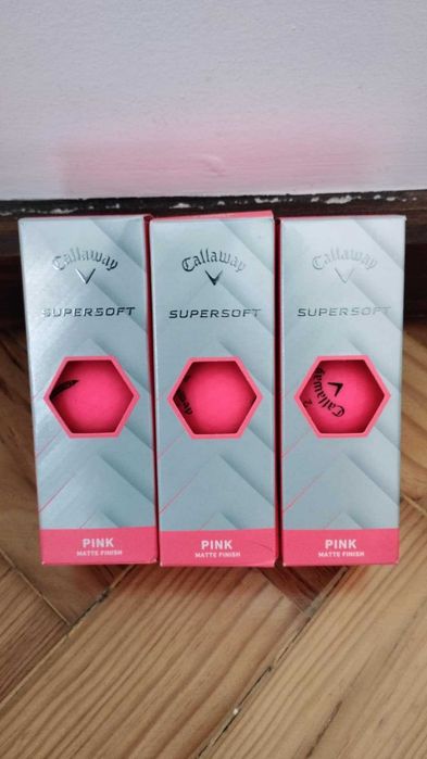 3 Packs/Sleeves Bolas Golfe Callaway Supersoft Rosa (NOVO EM CAIXA)