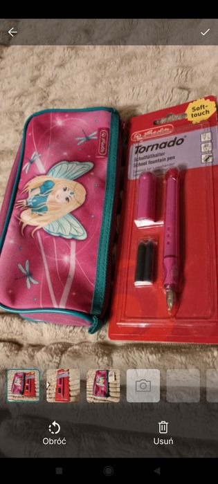 Pióro wieczne Tornado i piórnik szkolny Herlitz