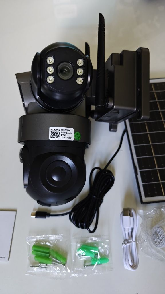 Kamera Solarna WIFI 3 obiektywy IP66 15MP