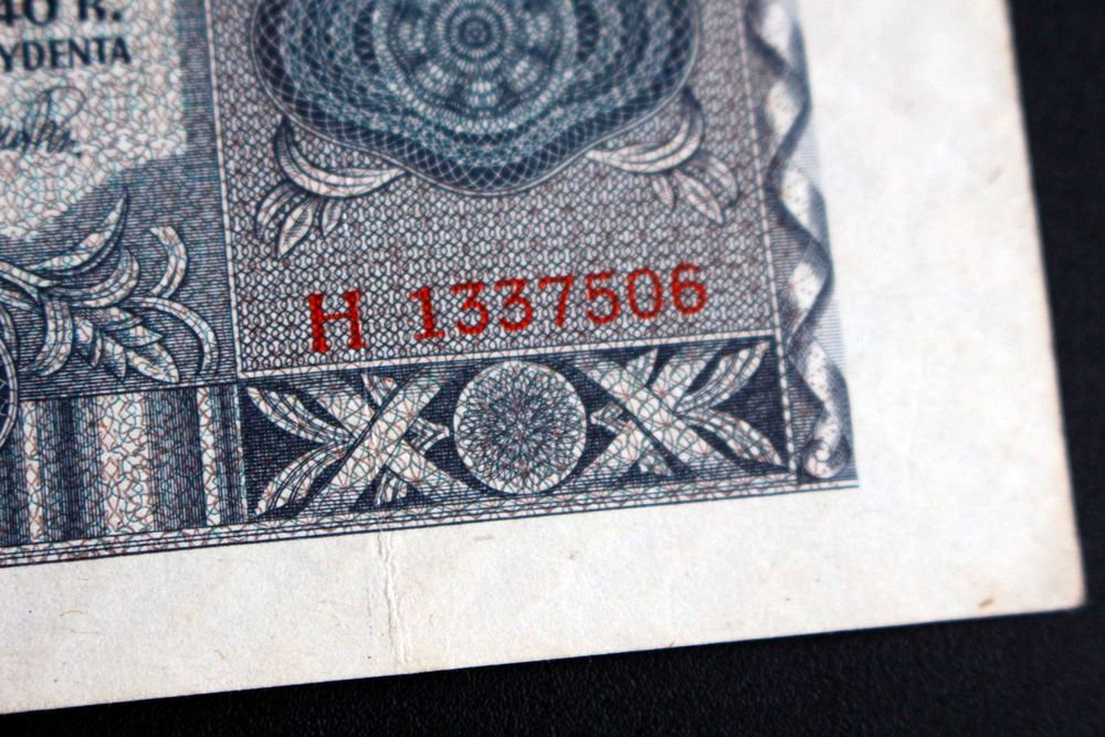 Banknot 20 zł 1940 rok seria H