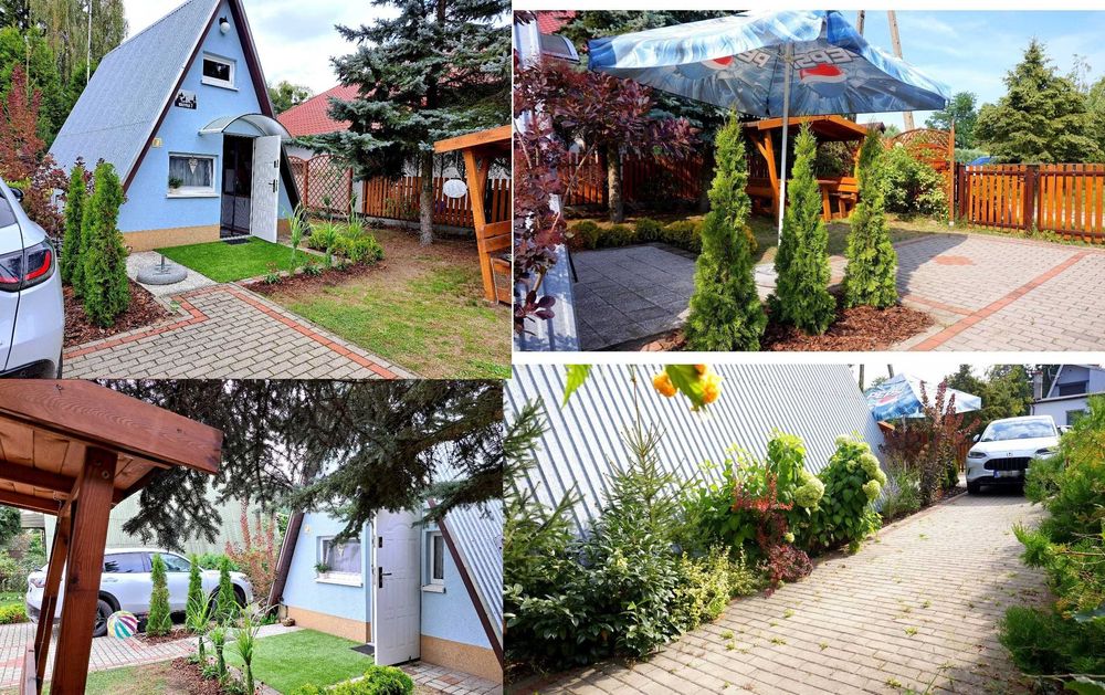 Domek łódka rowery Giewartów Jezioro Powidzkie ryby grzyby