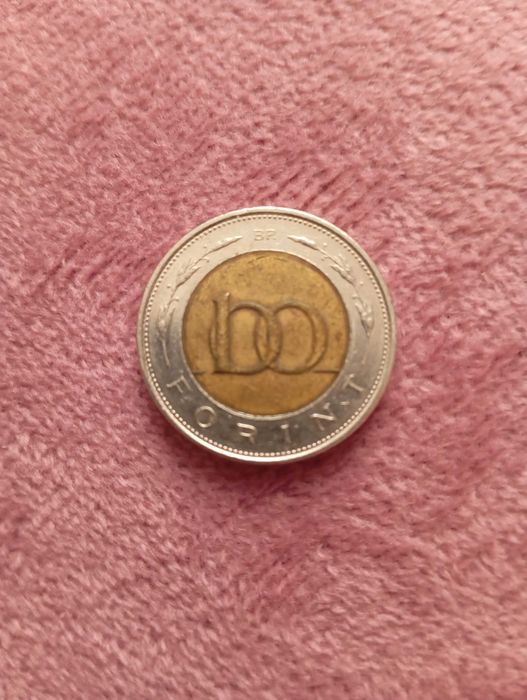 100 форинтів, Угорщина, 1997, латунь, рідкісна