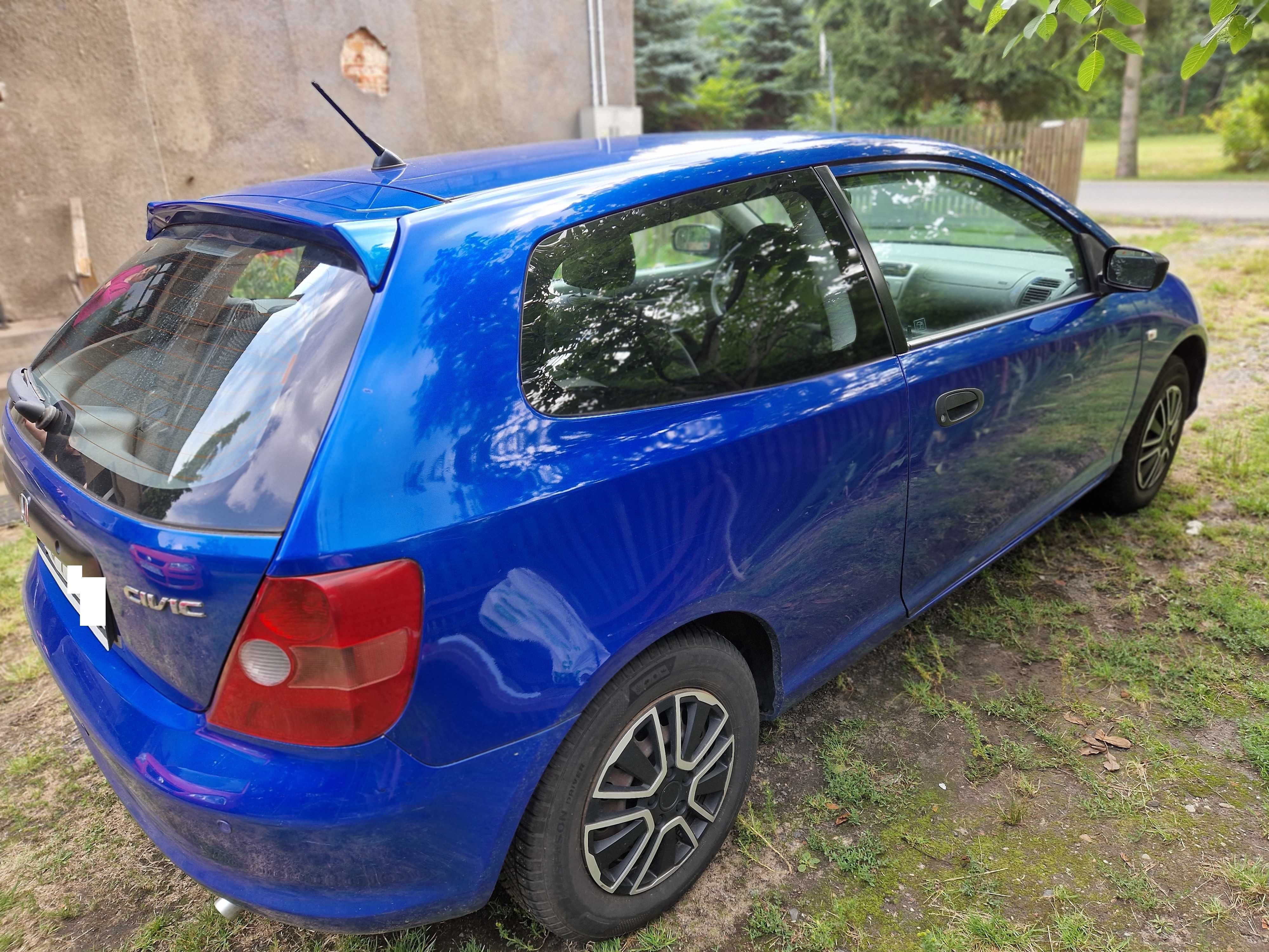 Honda Civic VII 2002, Klima, LPG, 1,4 90KM, 129 tys, brak korozji.