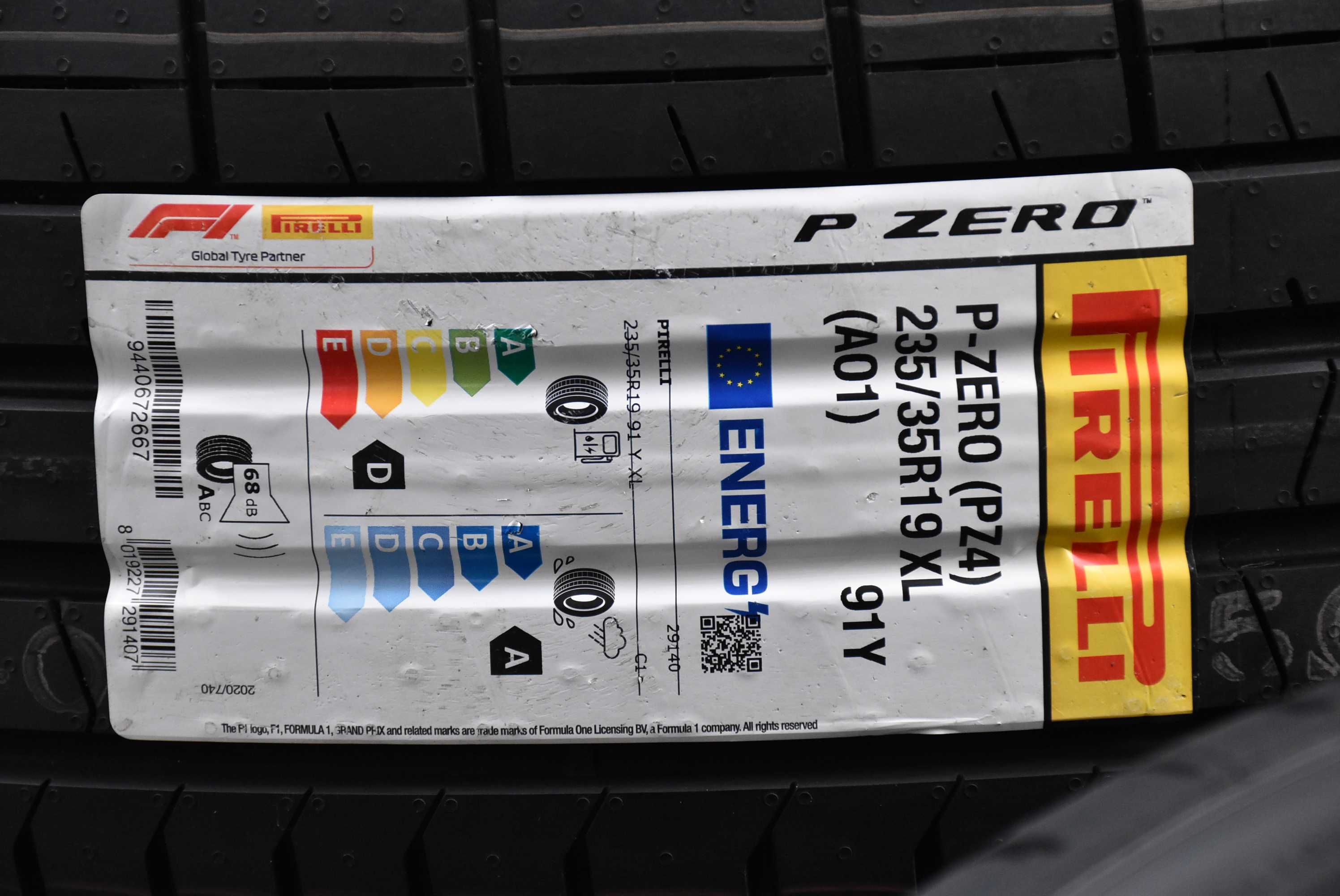 Nowe opony Pirelli P ZERO PZ4 S.C. XL FR AO1 235/35R19 91Y 23r