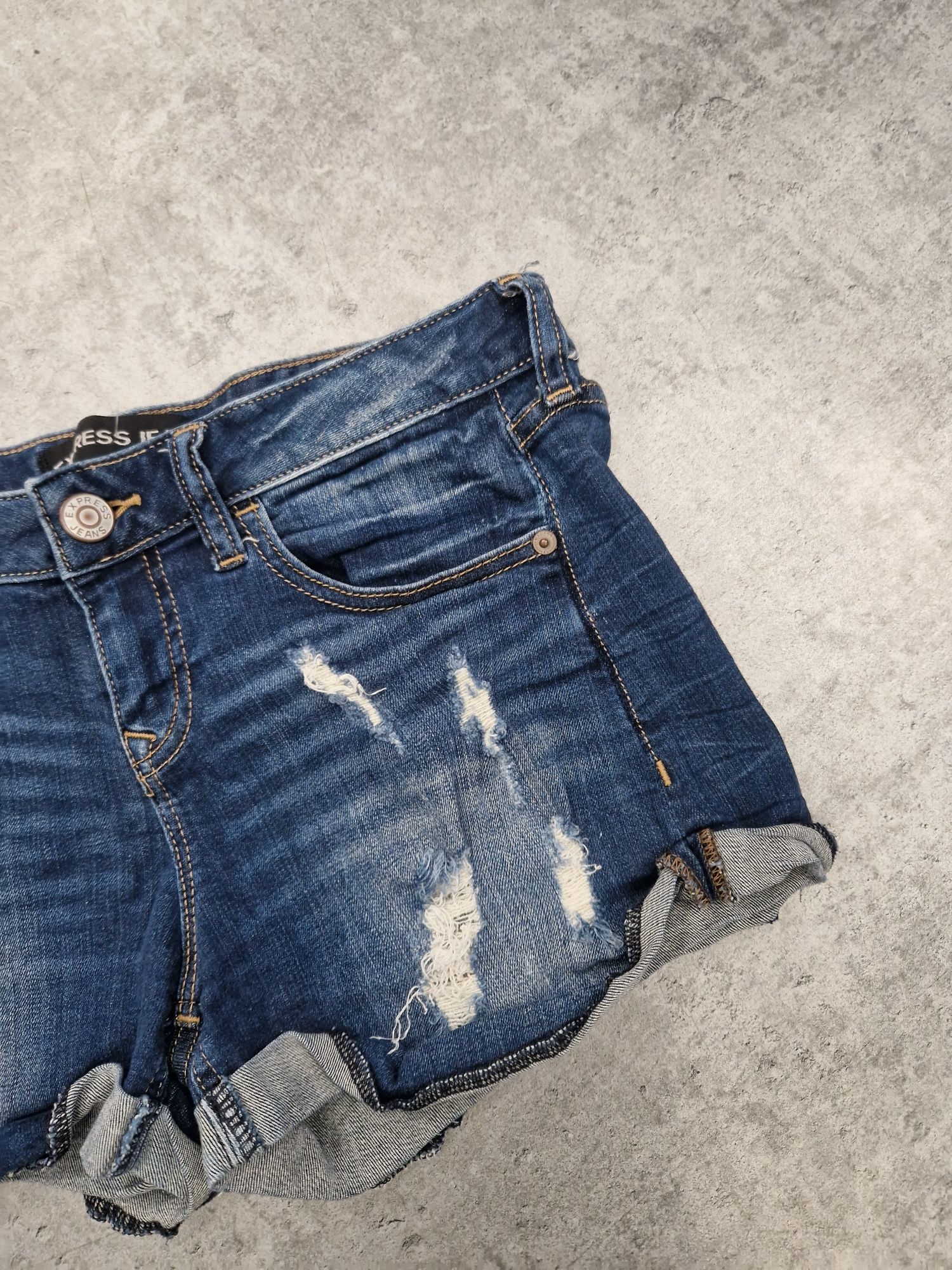 Damskie szorty jeansowe z przetarciami Express Jeans 42