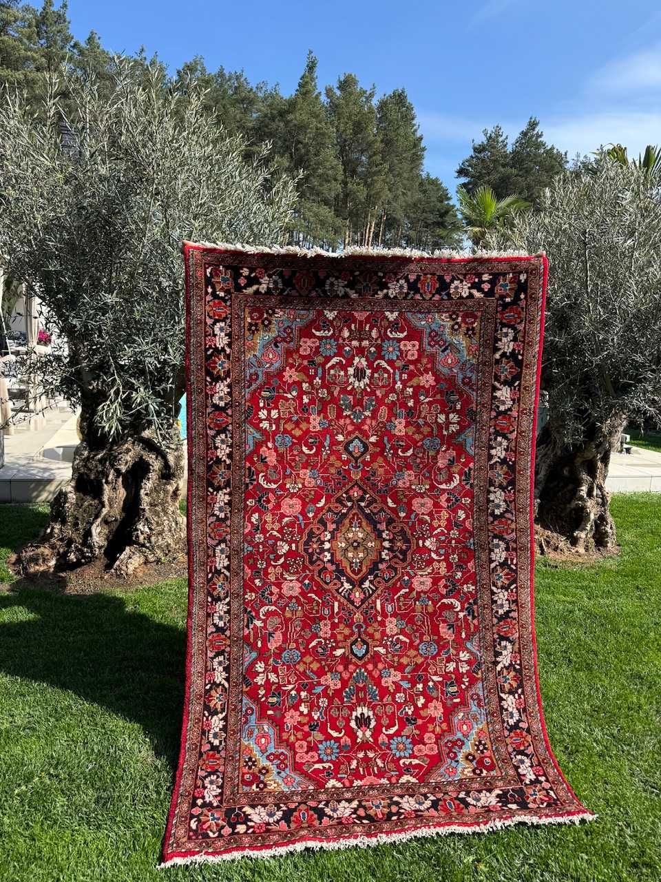 Wełniany r.tkany dywan perski Iran Hamadan 207x125 galeria 14 tys