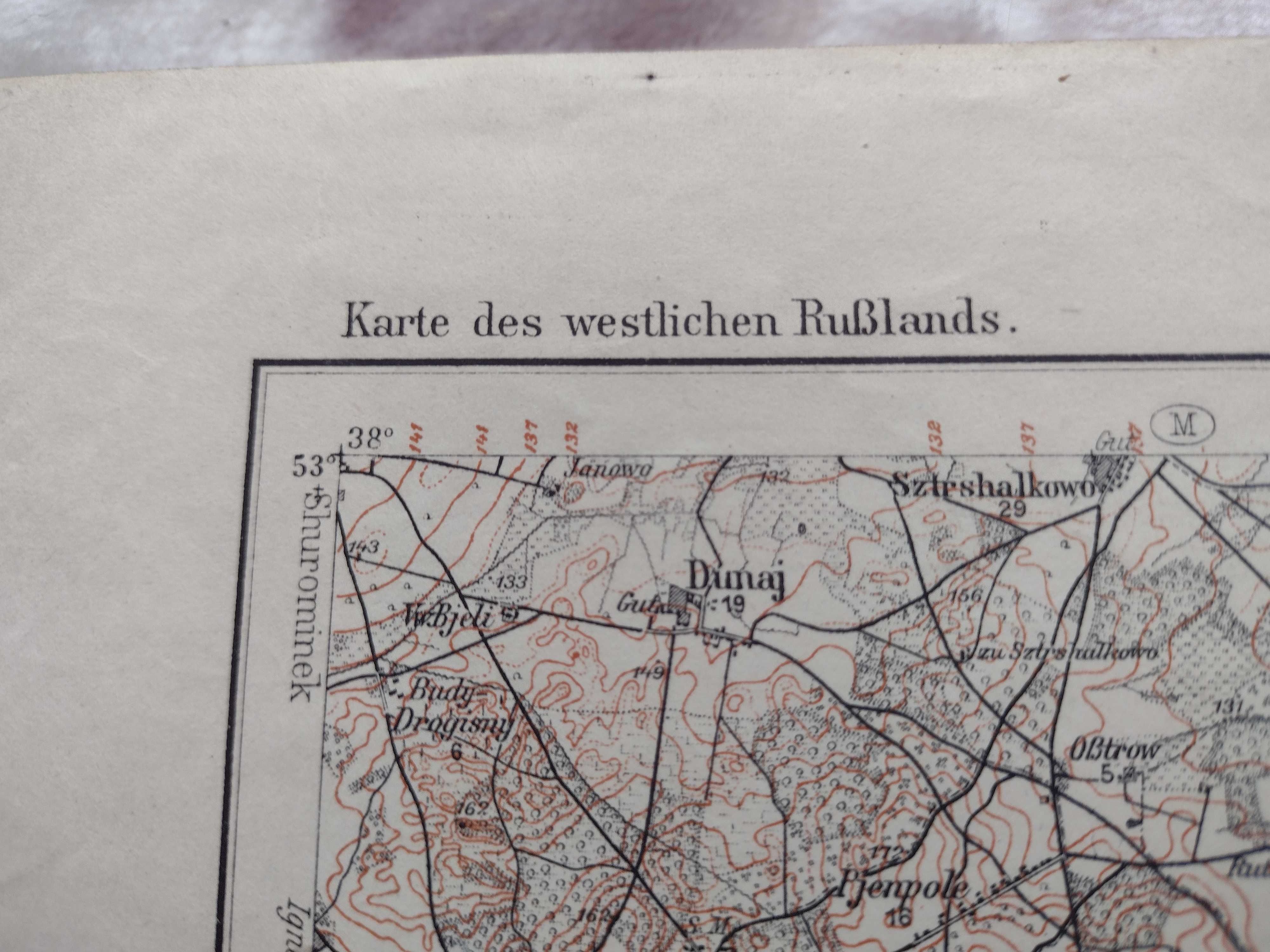 Mapa Ciechanów 1915