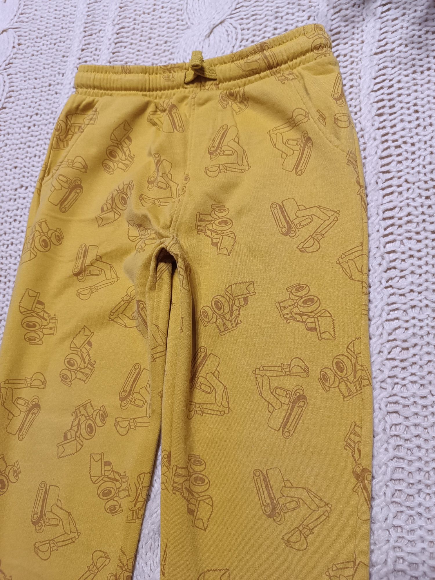 140 Sinsay komplet dresowy bluza spodnie dres auta koparka