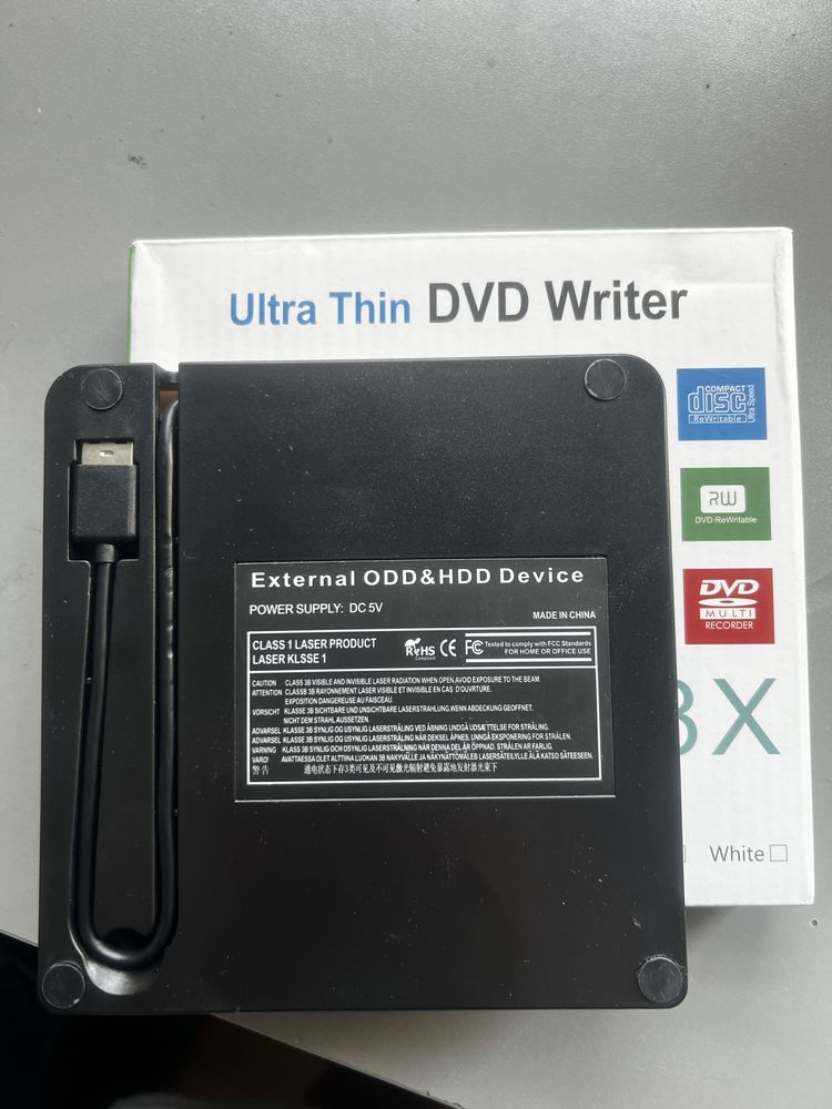 Napęd DVD USB3.0 nagrywarka czytnik nowy biały stacja