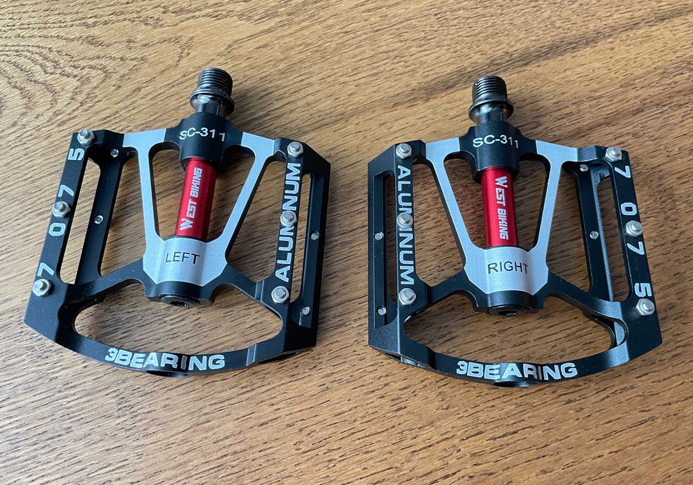 platformowe pedały rowerowe łożyska maszynowe Alu CNC West Biking PRO