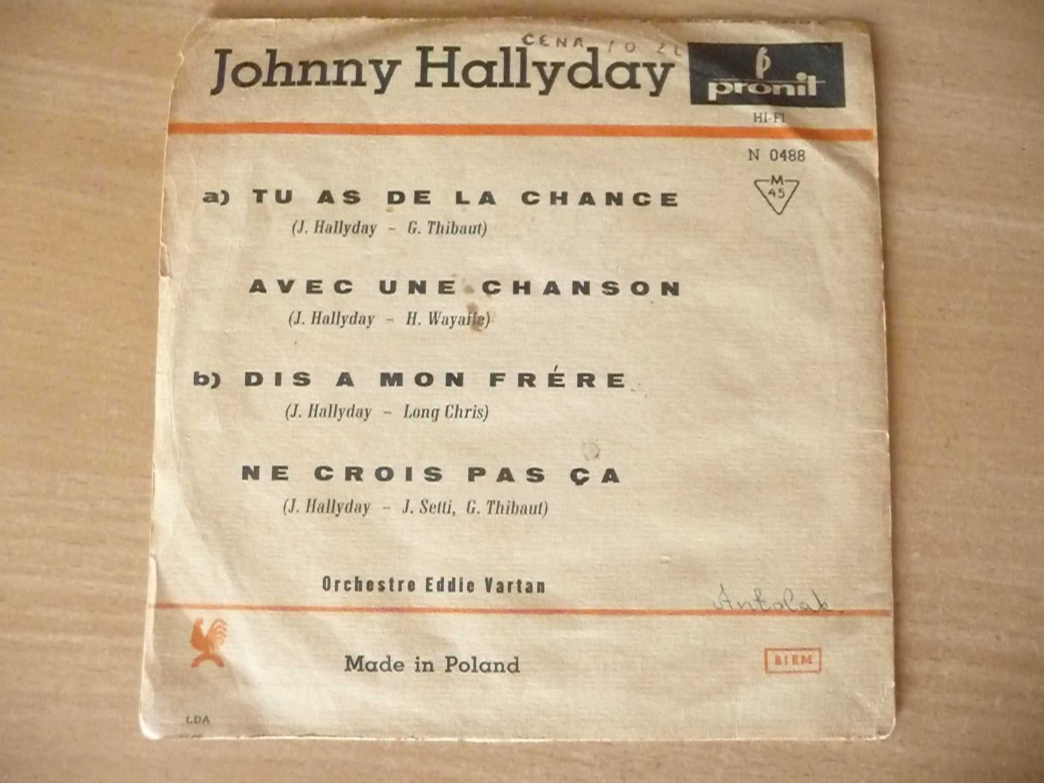 Johnny Hallyday N 0488 (unikat, rarytas)