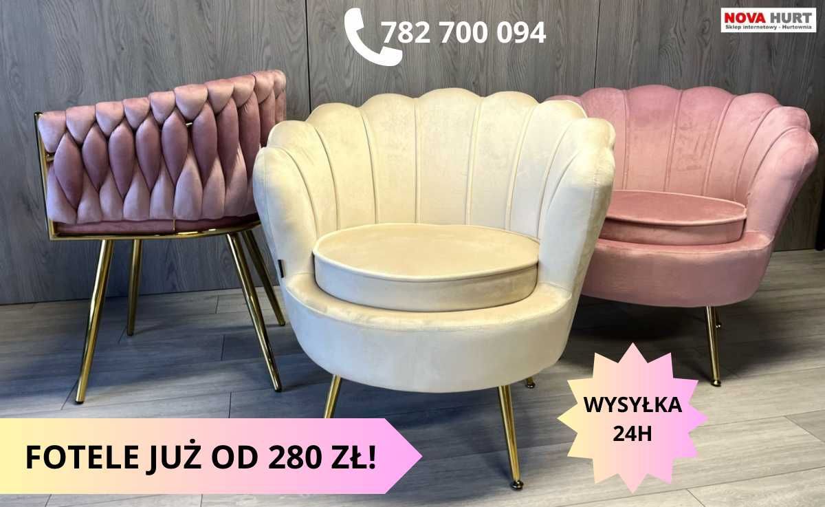 fotele i krzesła plecione do salonu jadalni tapicerowane marki Lugano