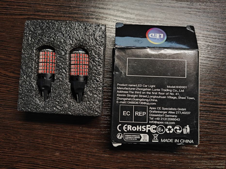 Led лампи aslent w21/5w red