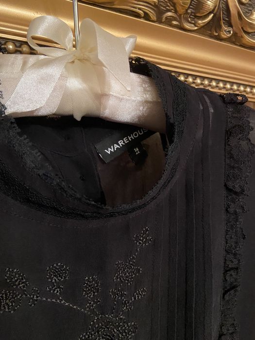 M-L натуральний шовк жіноча блузка Warehouse