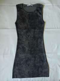 Vestido justo com estampado Zara M