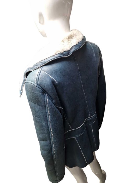 Nowa kurtka kożuch skóra morska - niebieska r. 40 Costume national