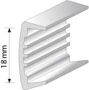 Obrzeże meblowe z PCV typ C 18mm kolor biały