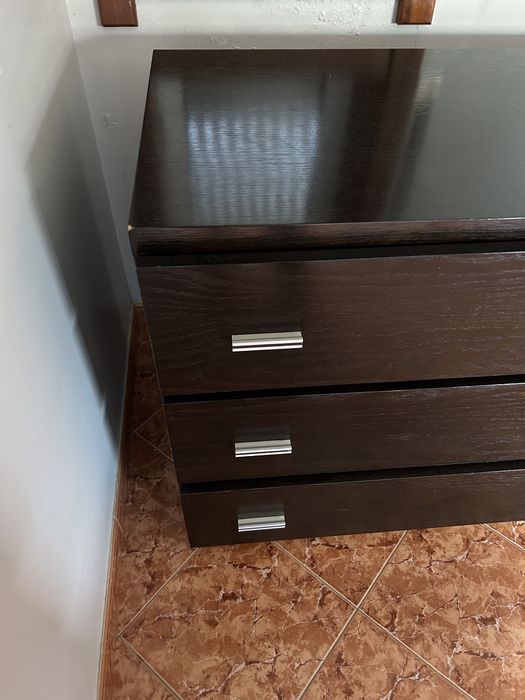 Mobília quarto casal madeira preta