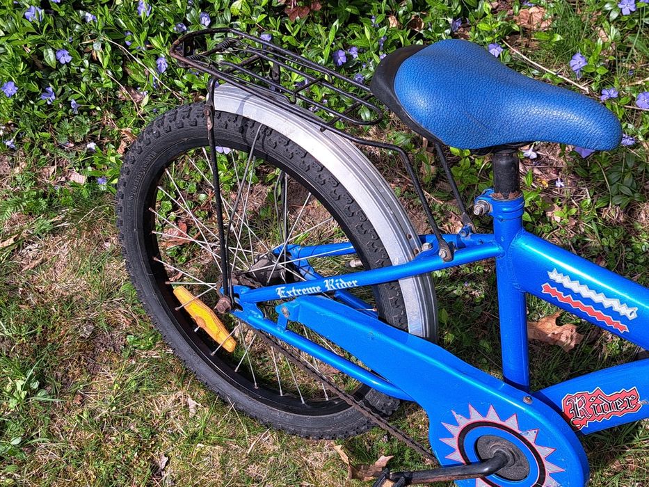 Chłopięcy rower niebieski, koła rozmiar 20