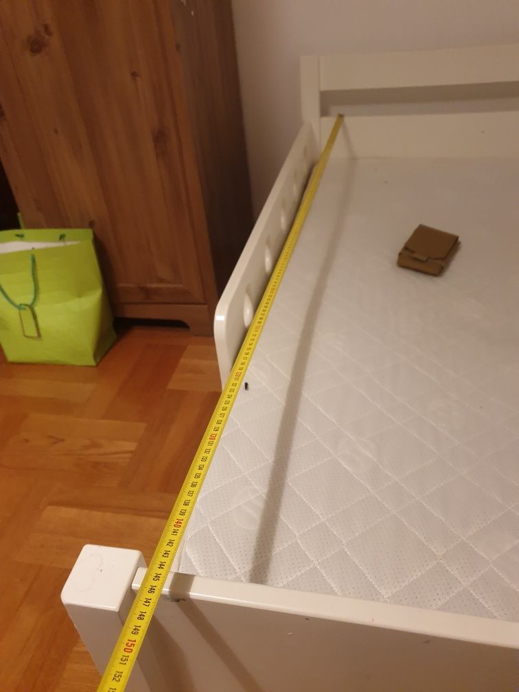 Białe dziecięce łóżko regulowane Flexa White Junior, 70x140/190 cm