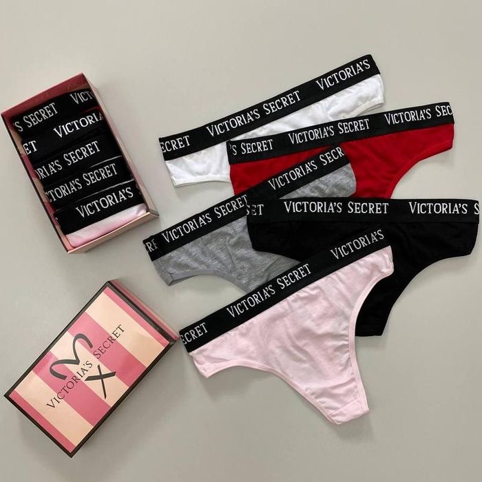 Набір стрінгів 5 пар VS Victoria’s Secret набір трусів на подарунок
