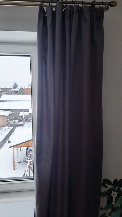 długie zasłony na taśmie marszczącej