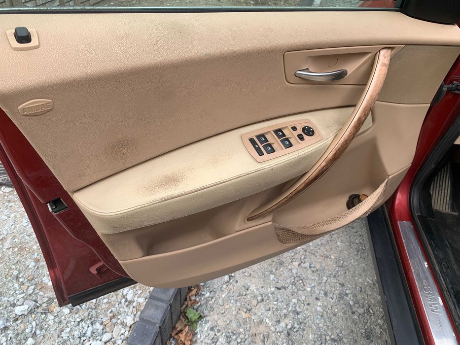 Bmw x3 e83 skóra krem komplet foteli boczki Europa przed lift lędźwie