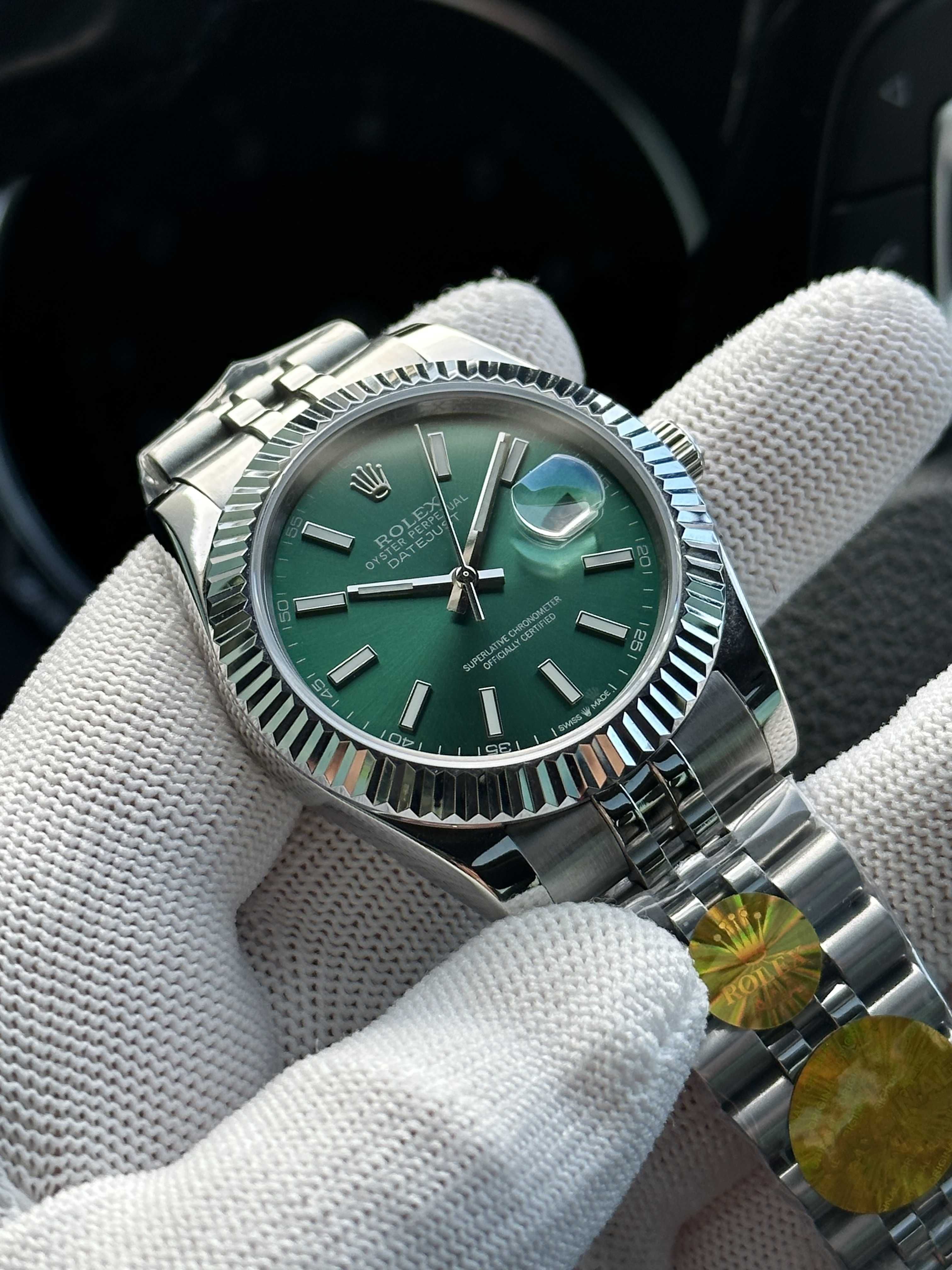 Швейцарские часы Rolex Datejust Green. Топ модель