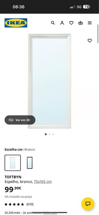 ESPELHO IKEA branco