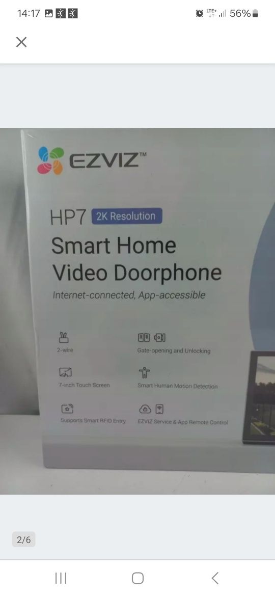 Inteligentny zestaw wideodomofonowy Ezviz HP7 2K