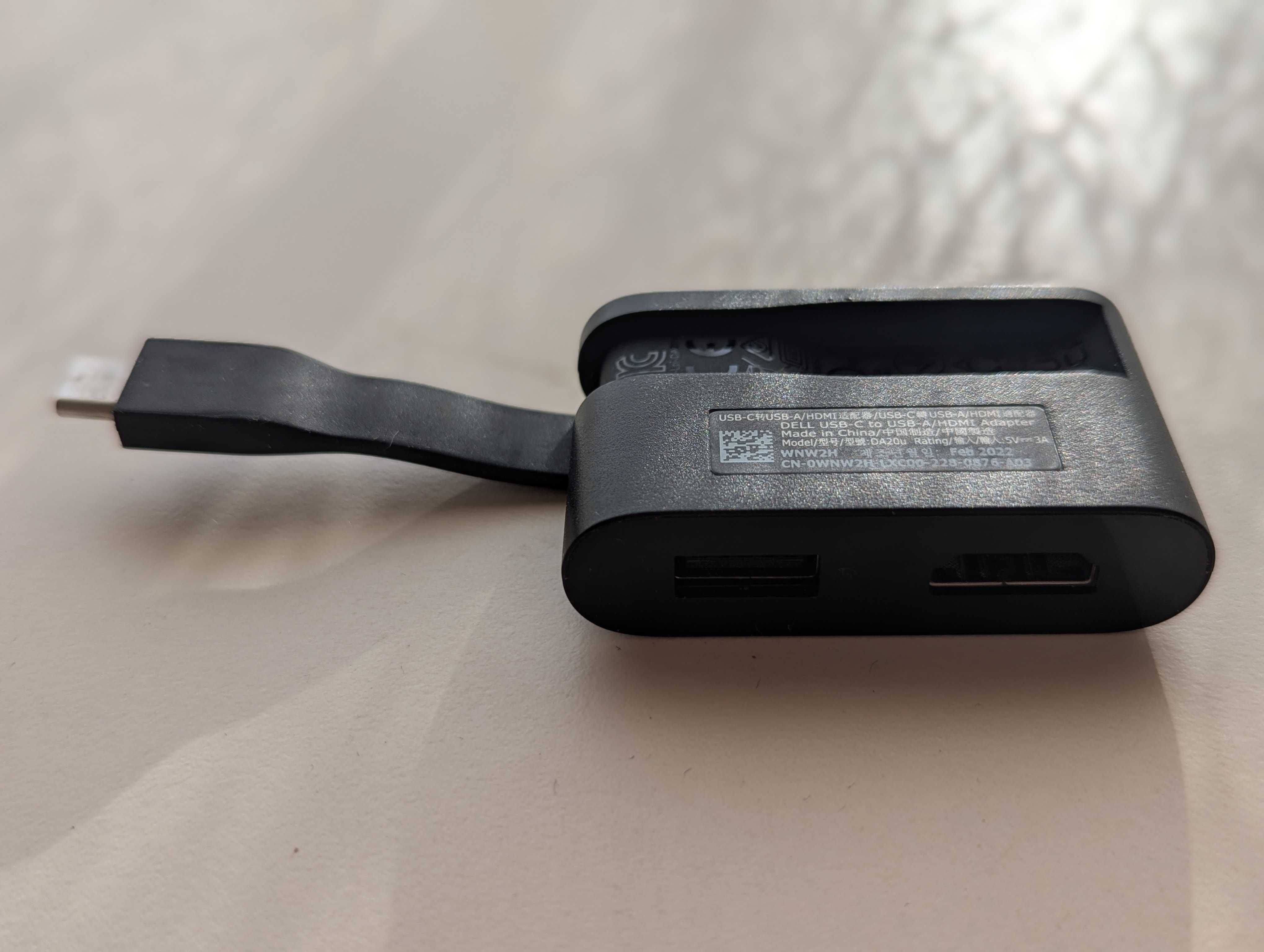 Adapter Dell DA20 USB-C do USB-A 3.0 / HDMI 2.0