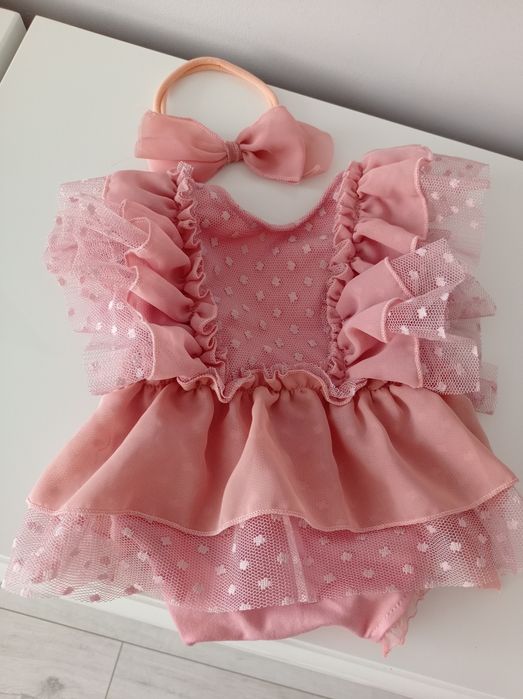 Bodo sukieneczka z opaską na głowę dla niemowlaka