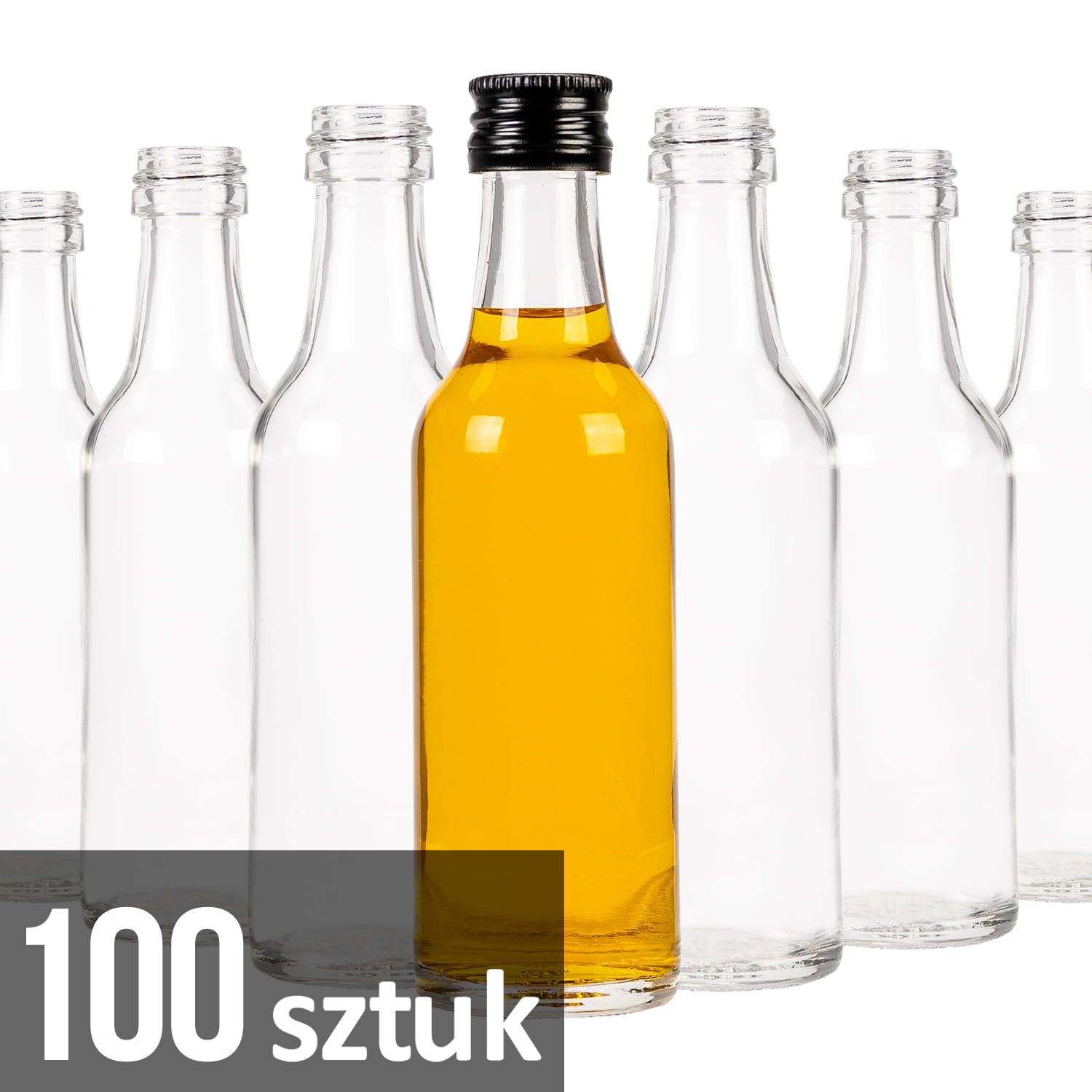 100 sztuk - butelka MONOPOLOWA 50 ml na wódkę bimber wesele + zakrętki