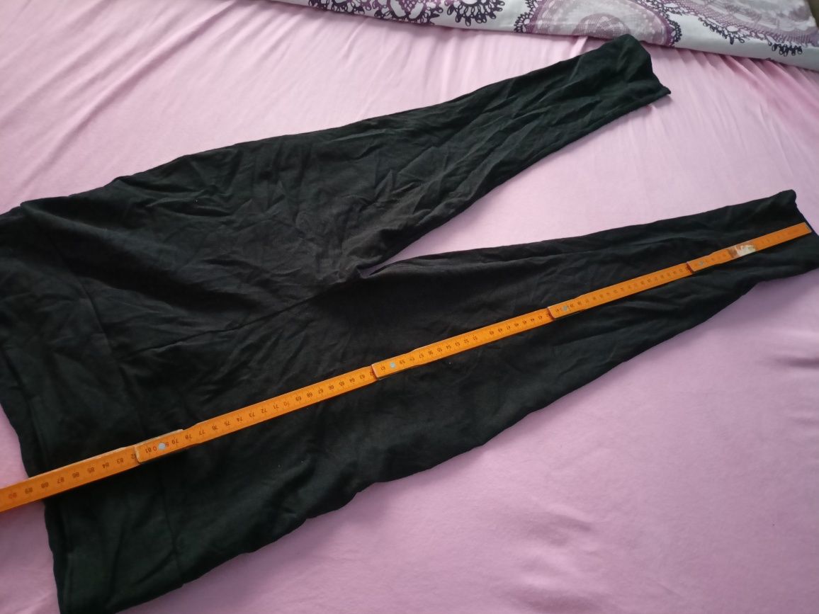 Czarne bawełniane getry legginsy wysoki stan 42 XL rover island